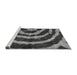 Sideview of Machine Washable Abstract Gray Modern Rug, wshabs1022gry