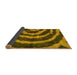 Sideview of Abstract Yellow Modern Rug, abs1022yw