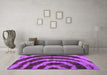 Machine Washable Abstract Purple Modern Area Rugs in a Living Room, wshabs1022pur