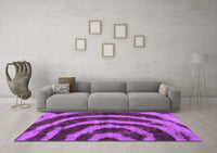 Machine Washable Abstract Purple Modern Rug, wshabs1022pur