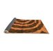 Sideview of Abstract Orange Modern Rug, abs1022org