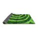 Sideview of Abstract Green Modern Rug, abs1022grn