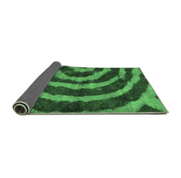 Sideview of Abstract Emerald Green Modern Rug, abs1022emgrn