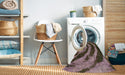 Machine Washable Abstract Bakers Brown Rug in a Washing Machine, wshabs1022