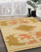 Machine Washable Abstract Chrome Gold Yellow Rug in a Family Room, wshabs1023
