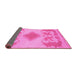 Sideview of Abstract Pink Modern Rug, abs1023pnk