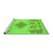 Sideview of Machine Washable Abstract Green Modern Area Rugs, wshabs1023grn