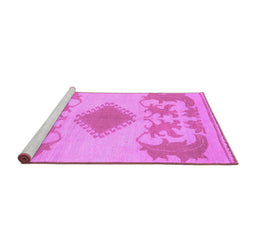 Sideview of Machine Washable Abstract Purple Modern Area Rugs, wshabs1023pur