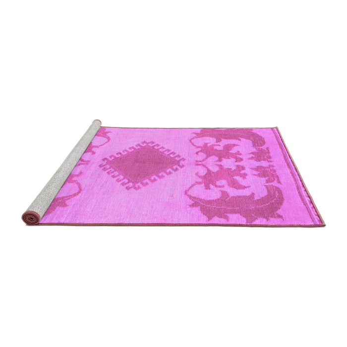 Sideview of Machine Washable Abstract Purple Modern Area Rugs, wshabs1023pur