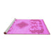 Sideview of Machine Washable Abstract Purple Modern Area Rugs, wshabs1023pur