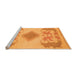 Sideview of Machine Washable Abstract Orange Modern Area Rugs, wshabs1023org