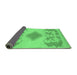 Sideview of Abstract Emerald Green Modern Rug, abs1023emgrn