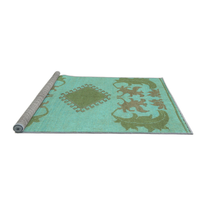 Sideview of Machine Washable Abstract Light Blue Modern Rug, wshabs1023lblu