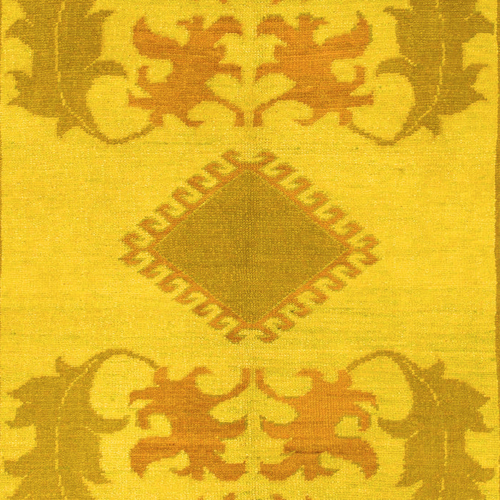 Machine Washable Abstract Yellow Modern Rug, wshabs1023yw