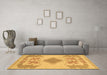 Machine Washable Abstract Brown Modern Rug in a Living Room,, wshabs1023brn