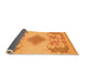 Sideview of Abstract Orange Modern Rug, abs1023org