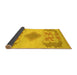 Sideview of Abstract Yellow Modern Rug, abs1023yw