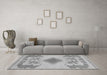 Machine Washable Abstract Gray Modern Rug in a Living Room,, wshabs1023gry