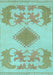 Abstract Light Blue Modern Rug, abs1023lblu