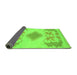 Sideview of Abstract Green Modern Rug, abs1023grn