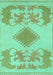 Abstract Turquoise Modern Rug, abs1023turq