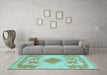 Machine Washable Abstract Light Blue Modern Rug in a Living Room, wshabs1023lblu