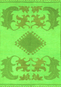 Abstract Green Modern Rug, abs1023grn