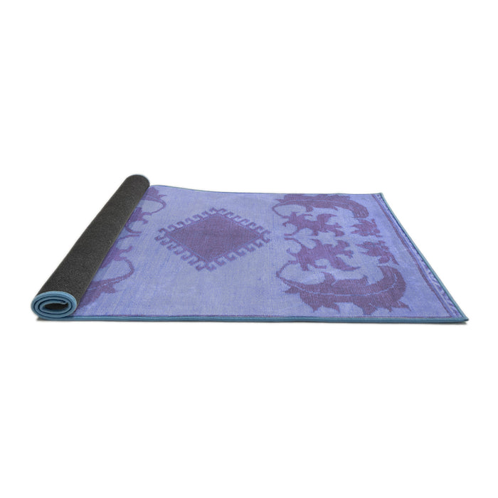 Sideview of Abstract Blue Modern Rug, abs1023blu