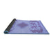 Sideview of Abstract Blue Modern Rug, abs1023blu