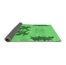 Sideview of Abstract Emerald Green Modern Rug, abs1024emgrn