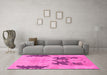 Machine Washable Abstract Pink Modern Rug in a Living Room, wshabs1024pnk