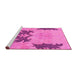 Sideview of Machine Washable Abstract Pink Modern Rug, wshabs1024pnk