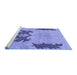 Sideview of Machine Washable Abstract Blue Modern Rug, wshabs1024blu