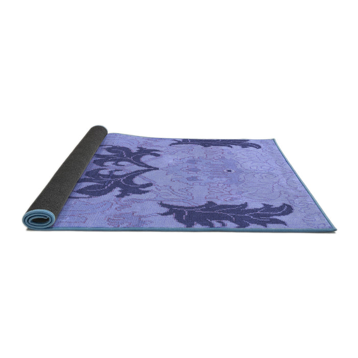 Sideview of Abstract Blue Modern Rug, abs1024blu