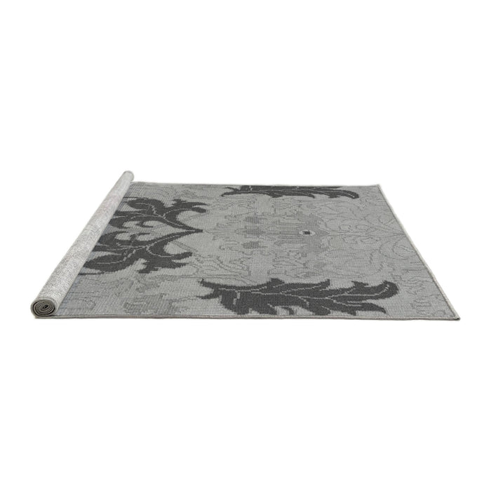 Sideview of Machine Washable Abstract Gray Modern Rug, wshabs1024gry