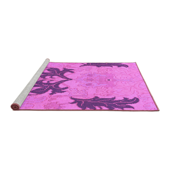 Sideview of Machine Washable Abstract Purple Modern Area Rugs, wshabs1024pur