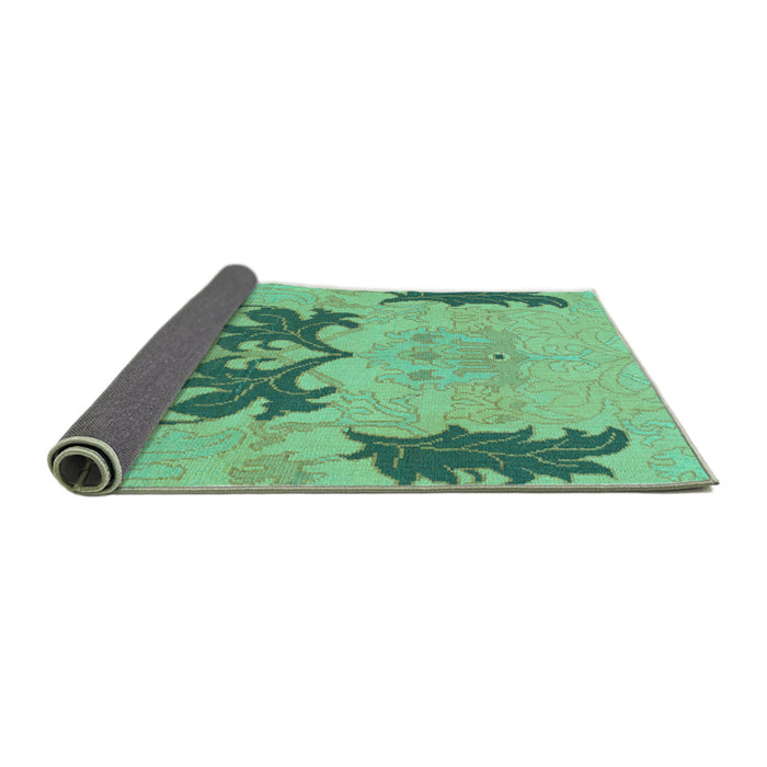 Sideview of Abstract Turquoise Modern Rug, abs1024turq