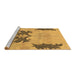 Sideview of Machine Washable Abstract Brown Modern Rug, wshabs1024brn