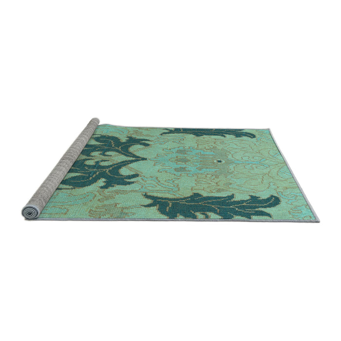 Sideview of Machine Washable Abstract Light Blue Modern Rug, wshabs1024lblu