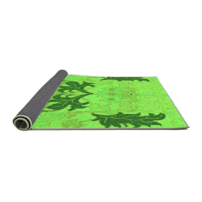 Sideview of Abstract Green Modern Rug, abs1024grn