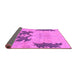 Sideview of Abstract Purple Modern Rug, abs1024pur