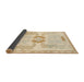 Sideview of Abstract Khaki Gold Modern Rug, abs1025