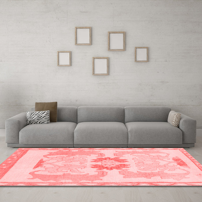 Modern Red Washable Rugs