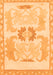 Machine Washable Abstract Orange Modern Area Rugs, wshabs1025org