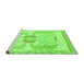 Sideview of Machine Washable Abstract Green Modern Area Rugs, wshabs1025grn