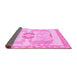 Sideview of Abstract Pink Modern Rug, abs1025pnk