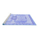 Sideview of Machine Washable Abstract Blue Modern Rug, wshabs1025blu