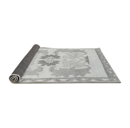 Sideview of Abstract Gray Modern Rug, abs1025gry