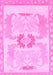 Machine Washable Abstract Pink Modern Rug, wshabs1025pnk