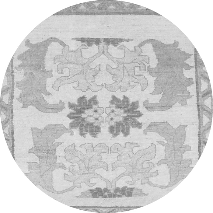 Round Abstract Gray Modern Rug, abs1025gry